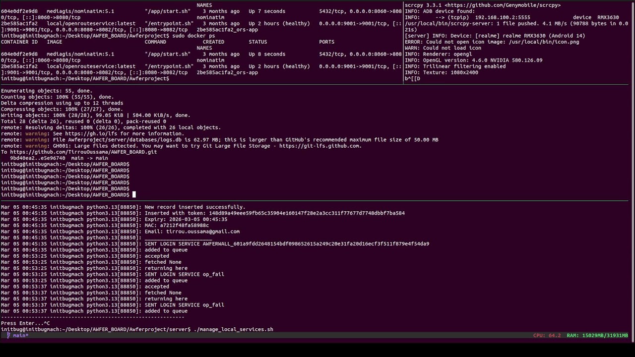 Tcp/backendend dev android/linux