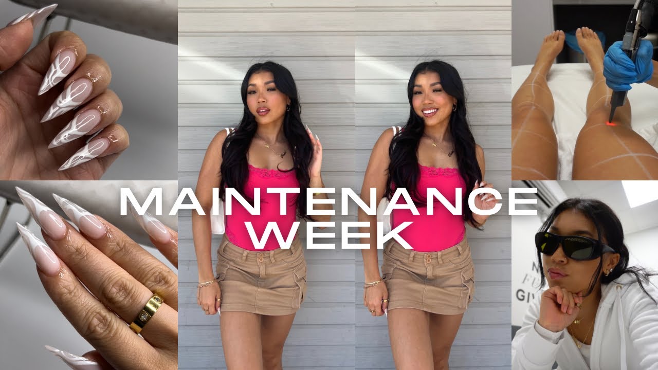 maintenance vlog: haircut, laser hair removal, stiletto nails, & brunch grwm