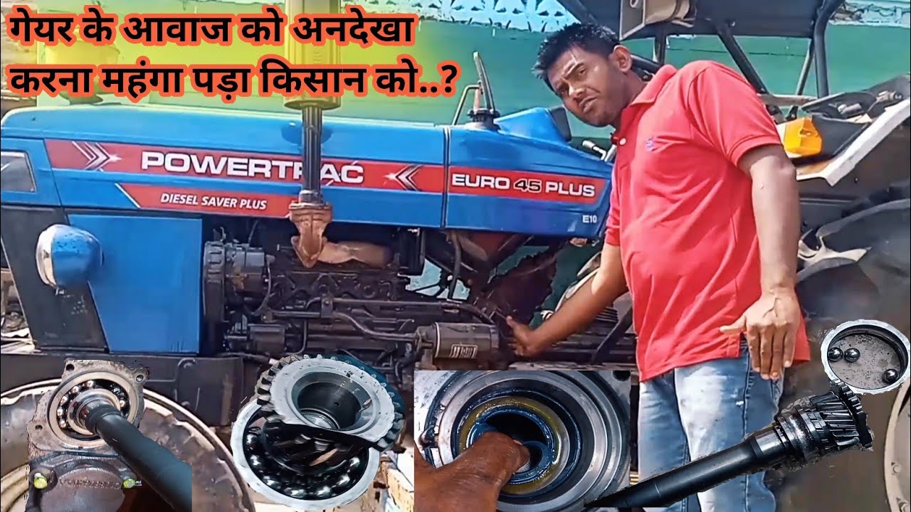 How to Change Gear Clutch Shaft Bering And Seal Of Powertrac Tractor Euro 45 Plus || #powertrac ||