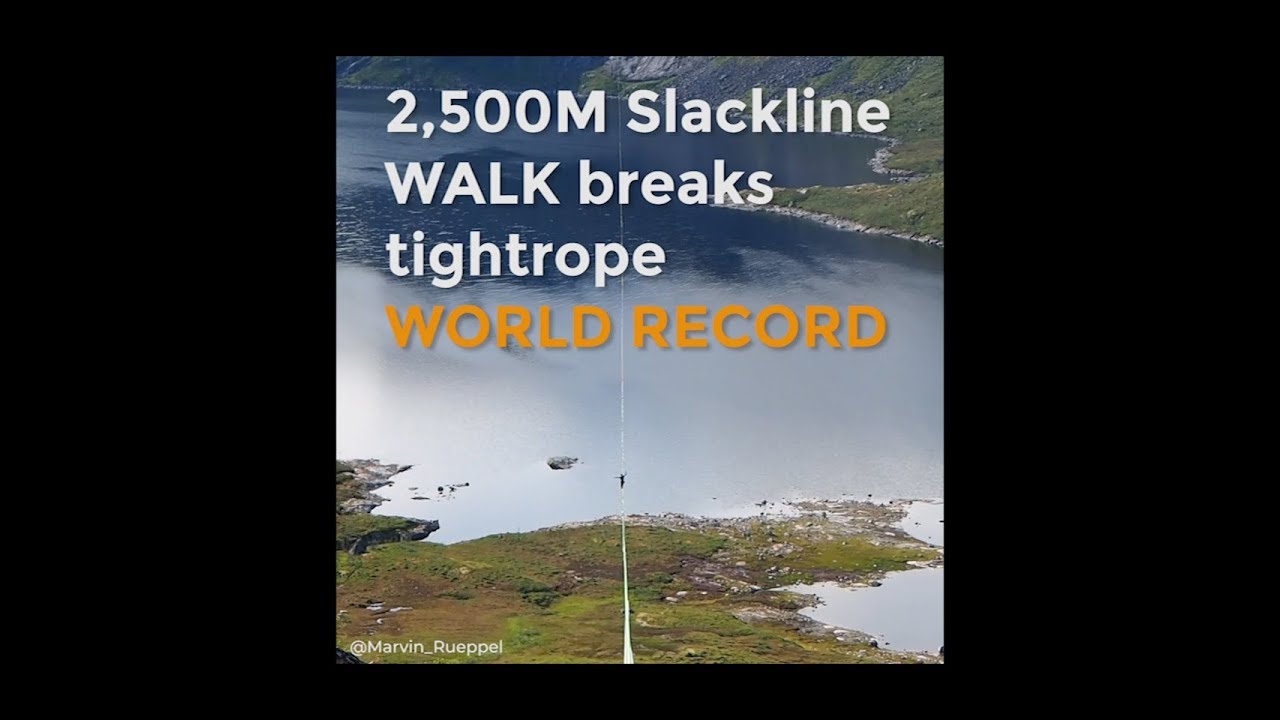 #Highline3k - The longest Slackline in the World - Highline in Norway
