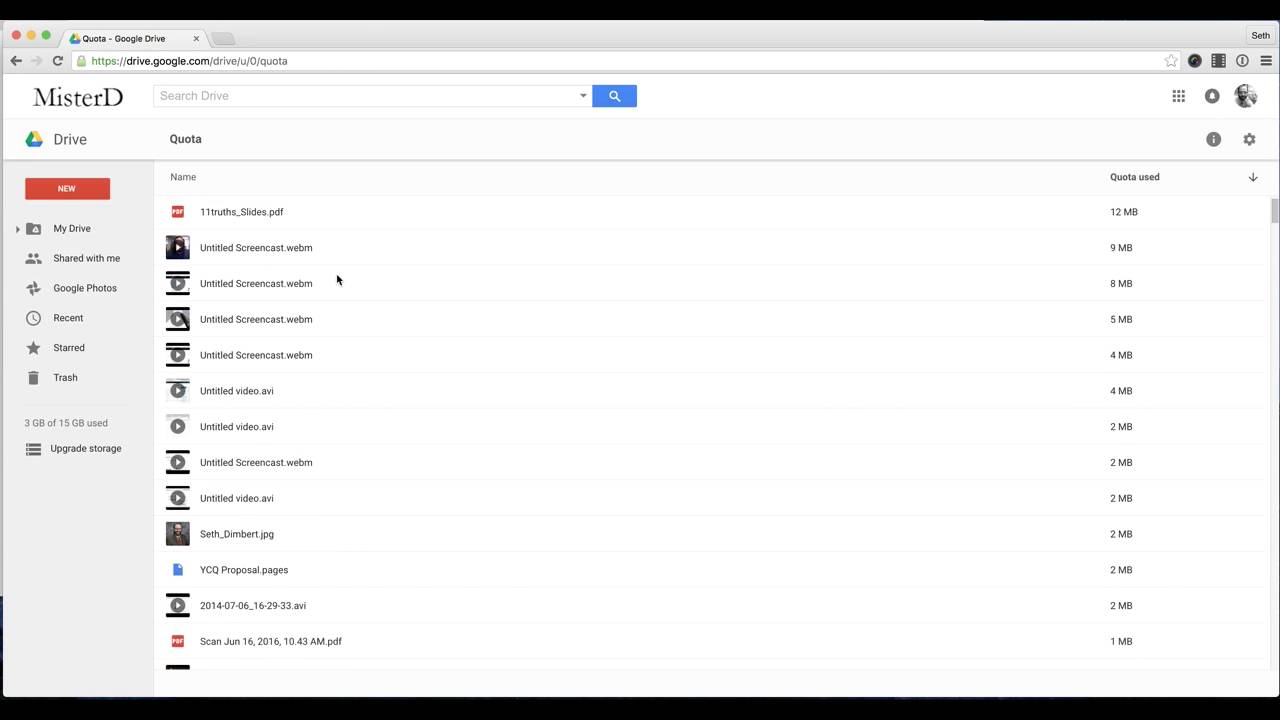 Sort Google Drive by File Size