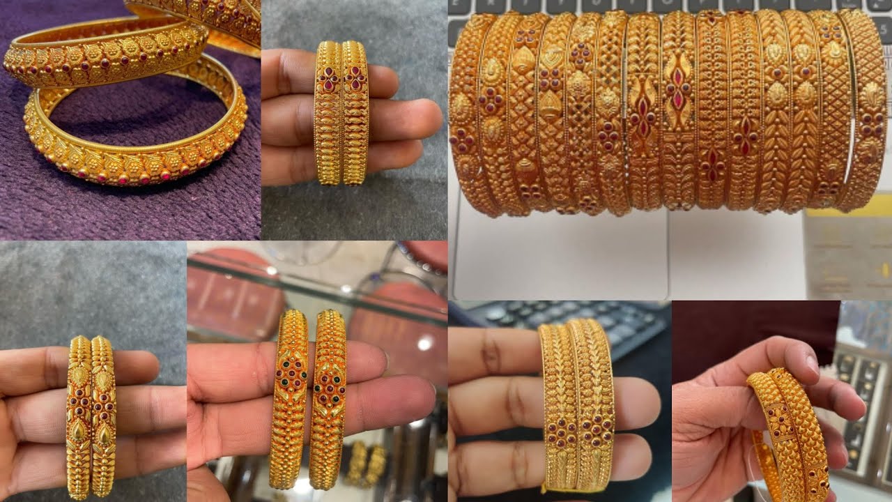 🤷 ಇಲ್ಲಿ ನೋಡಿ ನೀವು ಹುಡುಕೋ 20-25ಗ್ರಾಮ್ ತೂಕದ😳Antic Bangle Desgine❤️#Bangle desgine#antic Bangle