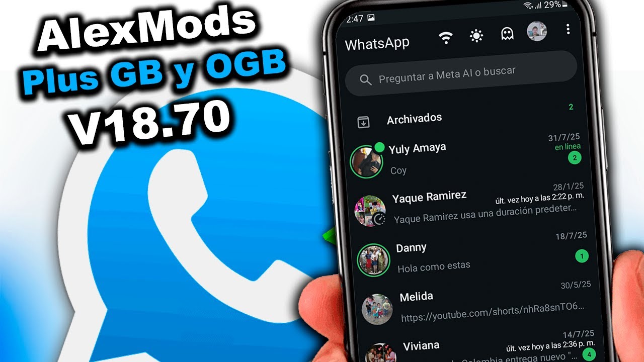 Nuevo WhatsApp Plus de AlexMods Versión 18.70 ¡Como Vincular Bien!