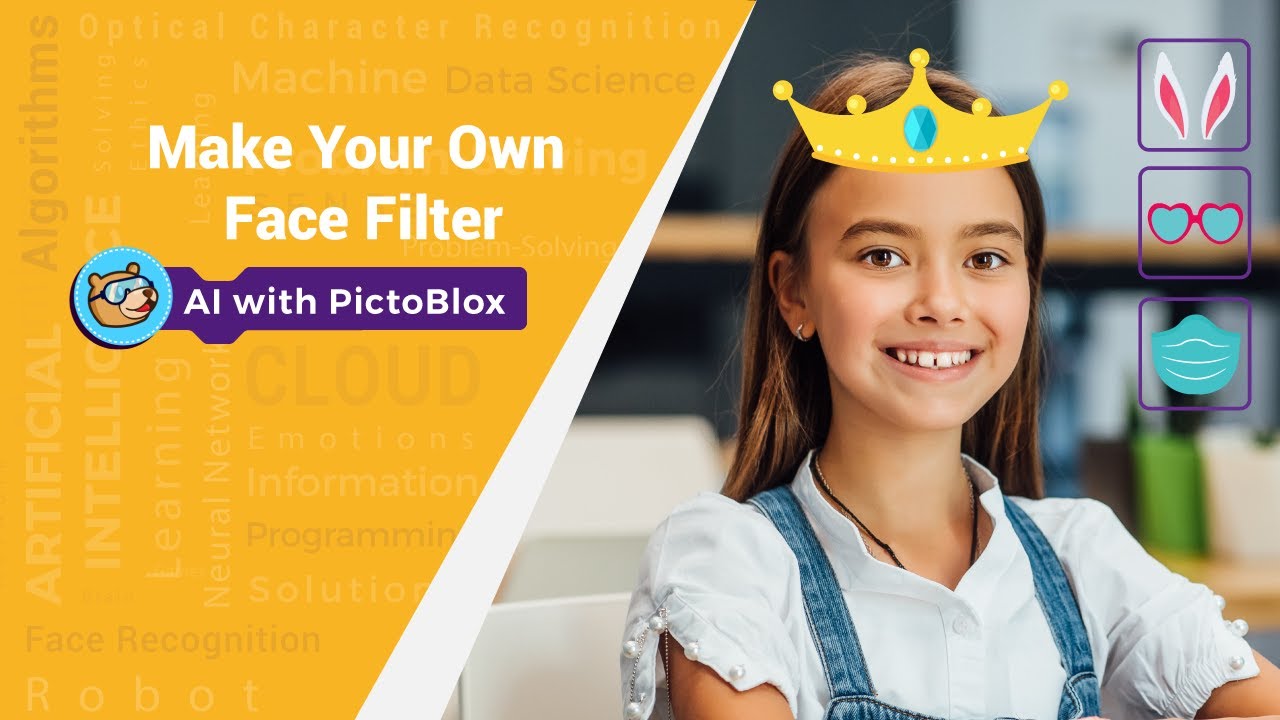 Make Your Own Face Filter Using Face Detection in PictoBlox | AI and ML Project for Kids