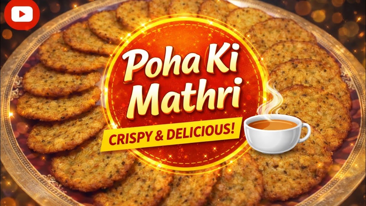 Poha Ki Mathri Recipe 😍 | Crispy & Perfect Tea Time Snack | Easy Namkeen Recipe 