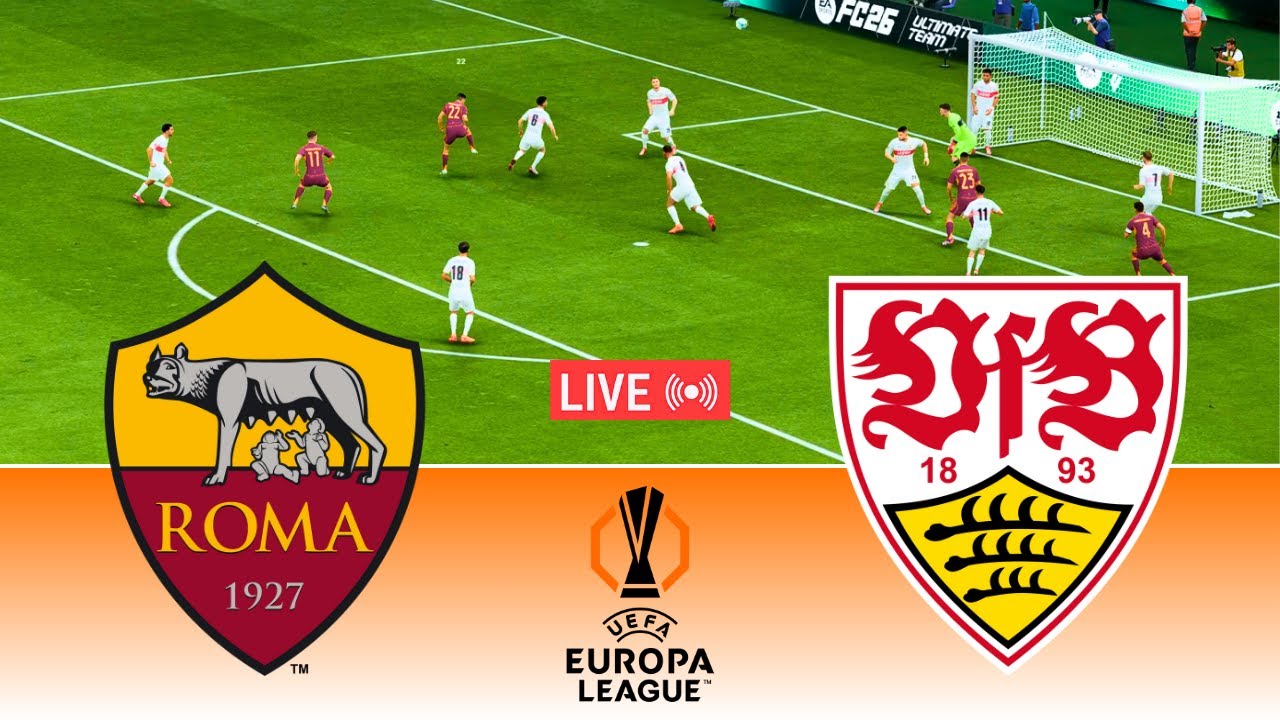 LIVE Roma vs VfB Stuttgart | Europa League 25/26 – Video Game Simulation