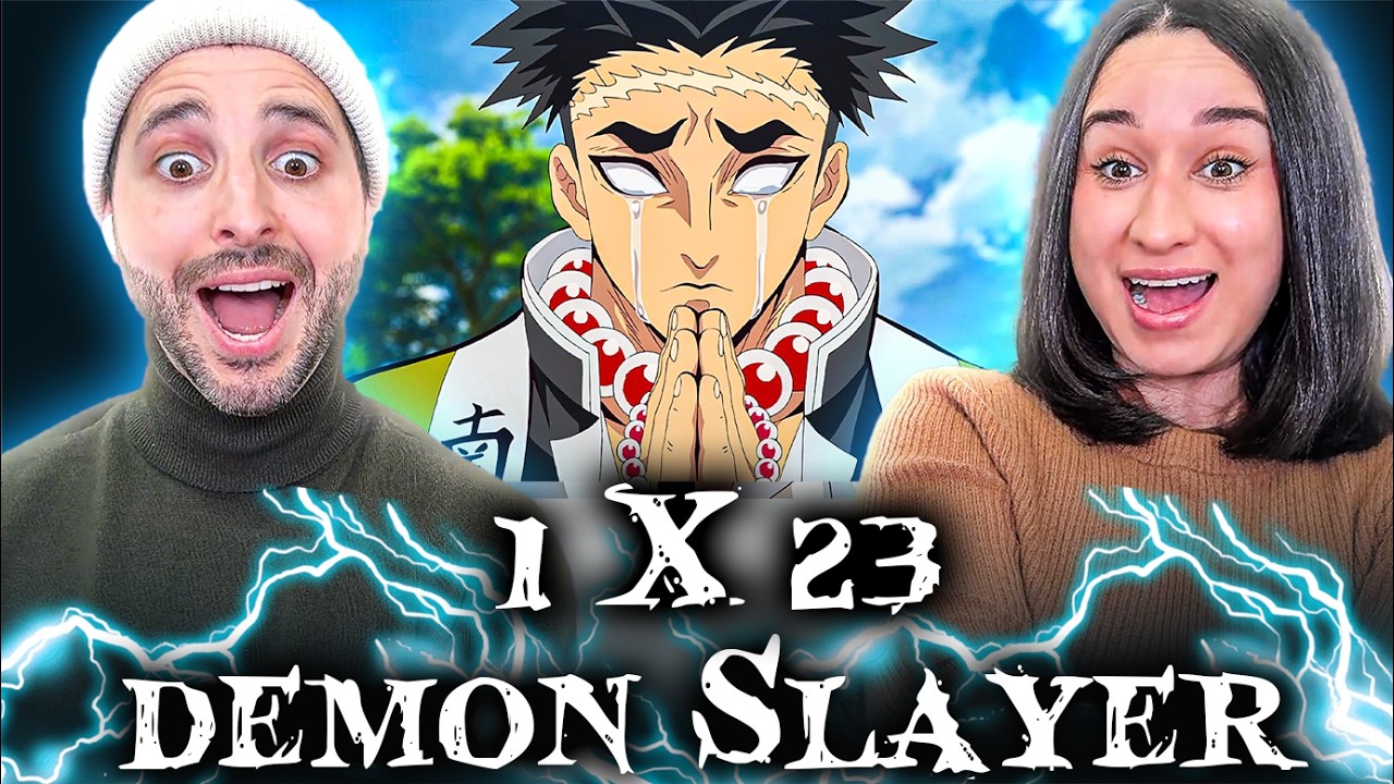 OUR FIRST TIME EVER WATCHING ANIME! Anime Newbies React To Demon Slayer 1X23