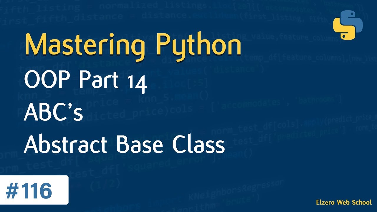 Learn Python in Arabic #116 - OOP Part 14 ABCs Abstract Base Class