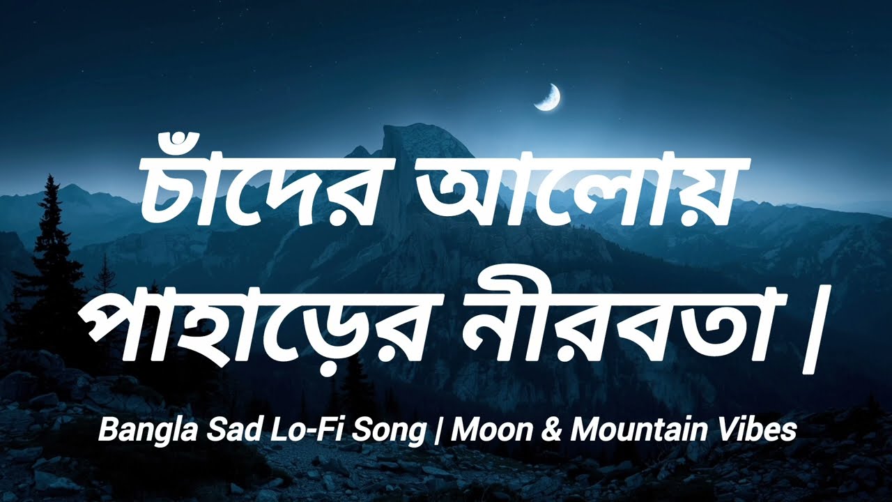 চাঁদের আলোয় পাহাড়ের নীরবতা | Bangla Sad Lo-Fi Song | Moon & Mountain Vibes