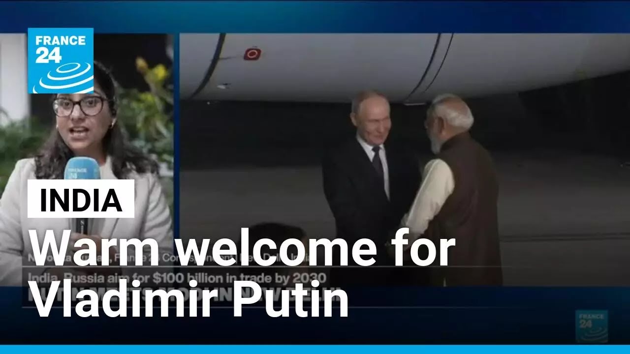 Hugs and greetings: Vladimir Putin has just arrived in India for talks with Modi &bull; FRANCE 24