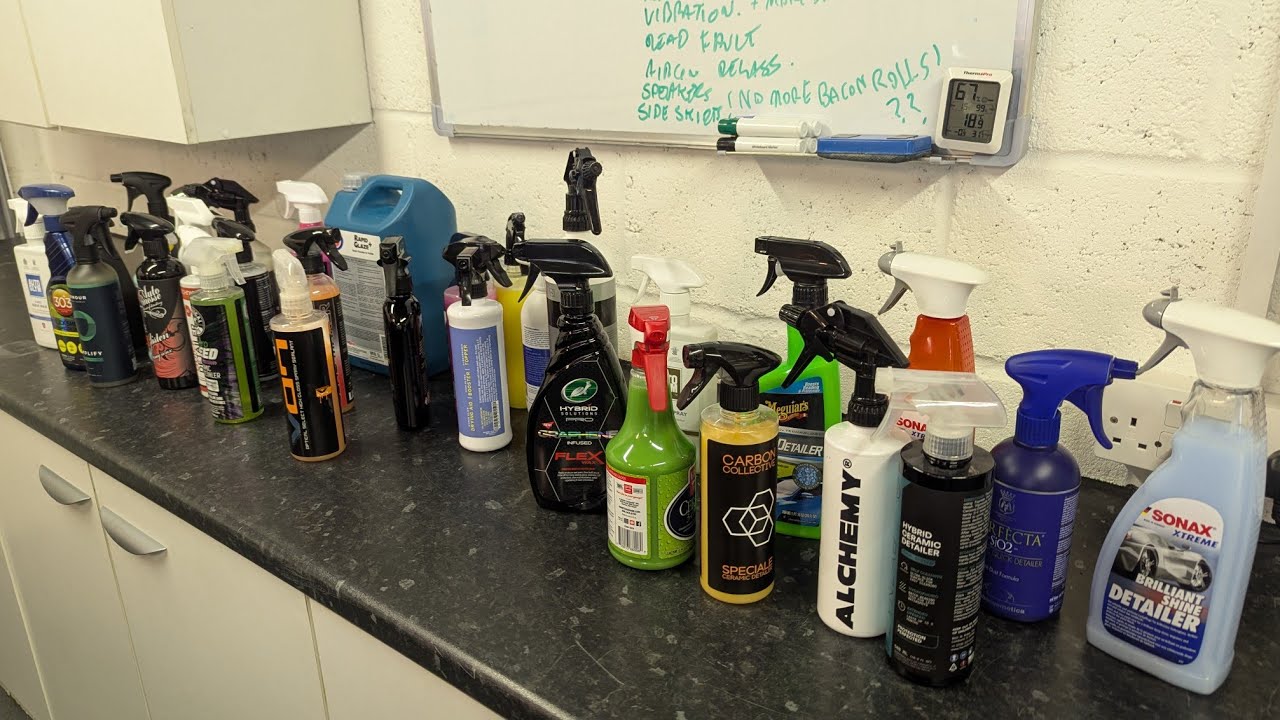 40 x Quick Detailers Summarised from Product Testing