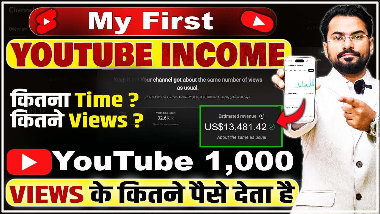 My Monthly YouTube Income 10 Lac 😱😱  $13,481.42 || Expert CA Sachin Earning ? ||