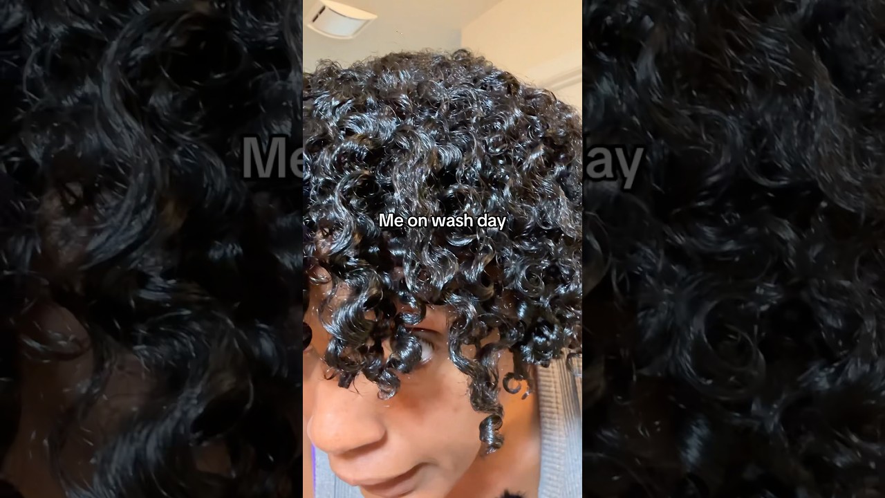 My Natural Hair Wash and Go Routine for Defined Curls #naturalhairstyles #naturalhair #washandgo