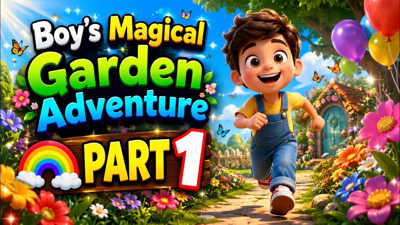 🌈 Boy's Magical Garden Adventure Part 1 | Rainbow Kids Animation