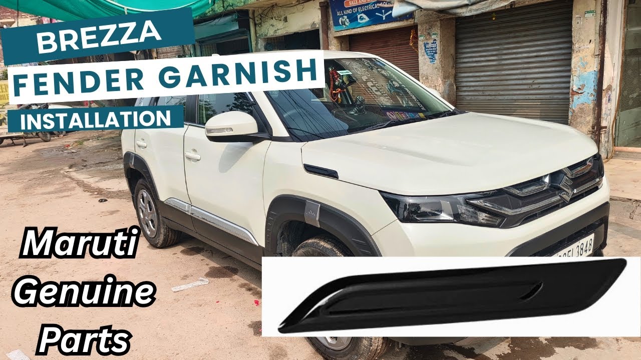 Fender Garnish for Brezza - Genuine Accessories for Brezza Fender Garnish installation - mini range 