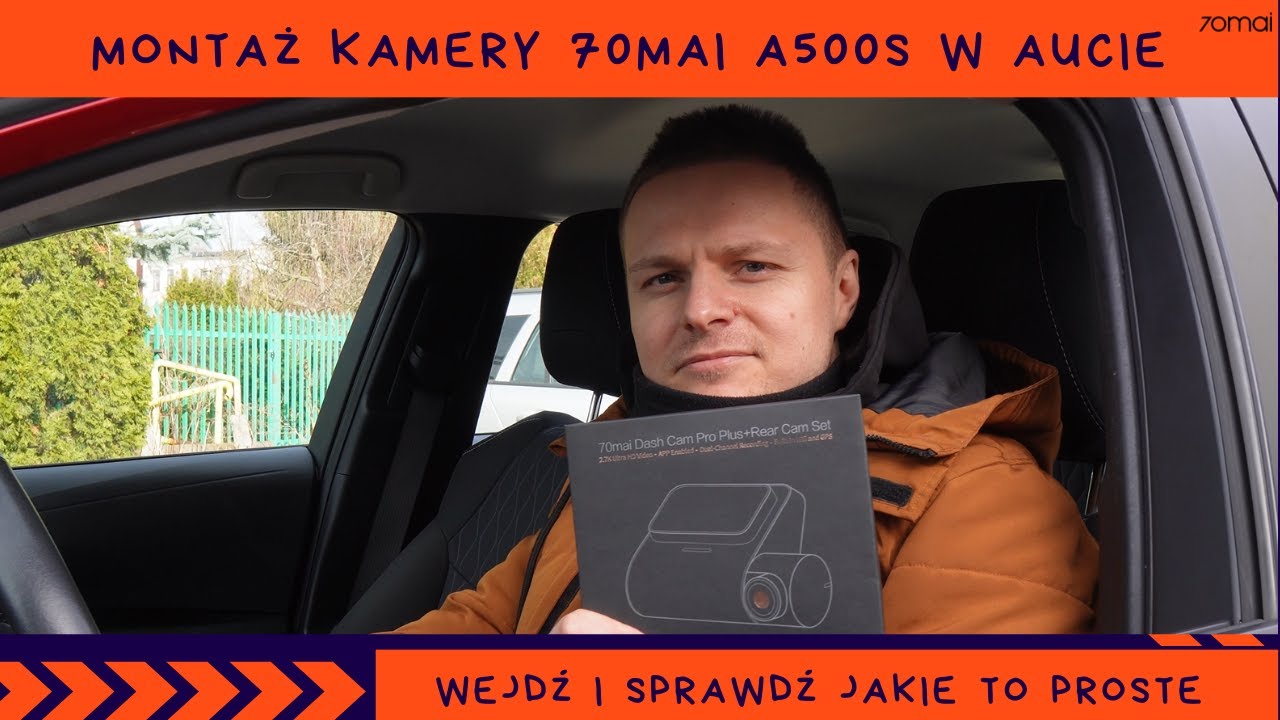 Montaż kamery 70mai A500s Dash Cam Pro Plus+ na szybie. Obejrzyj i przekonaj się jakie to proste.