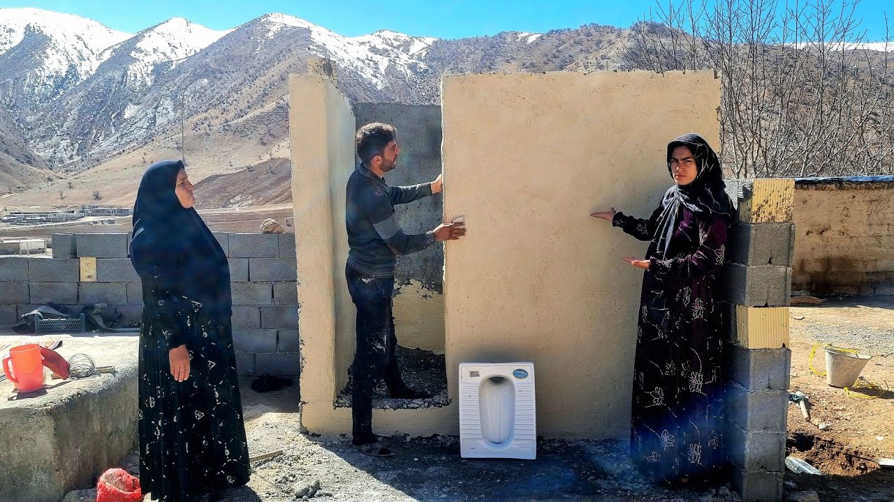 A day to build a house and live in the village🏡