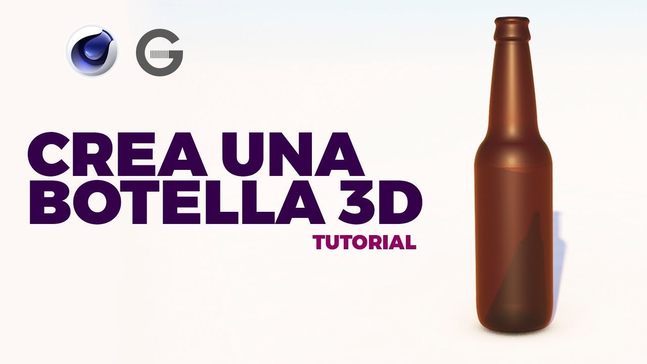 Cinema 4D Tutorial | Creando una Botella 3D MUY FÁCIL | Creating a 3D Bottle VERY EASY