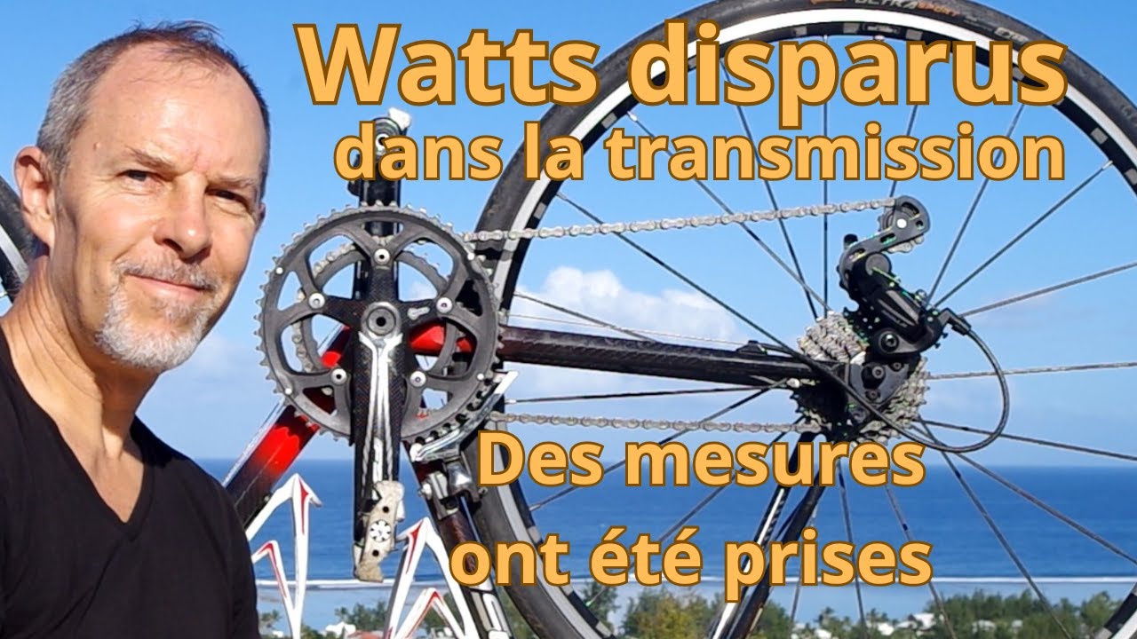 Comment mesurer les pertes de puissance dans le brin mou de la chaîne et dans le dérailleur?