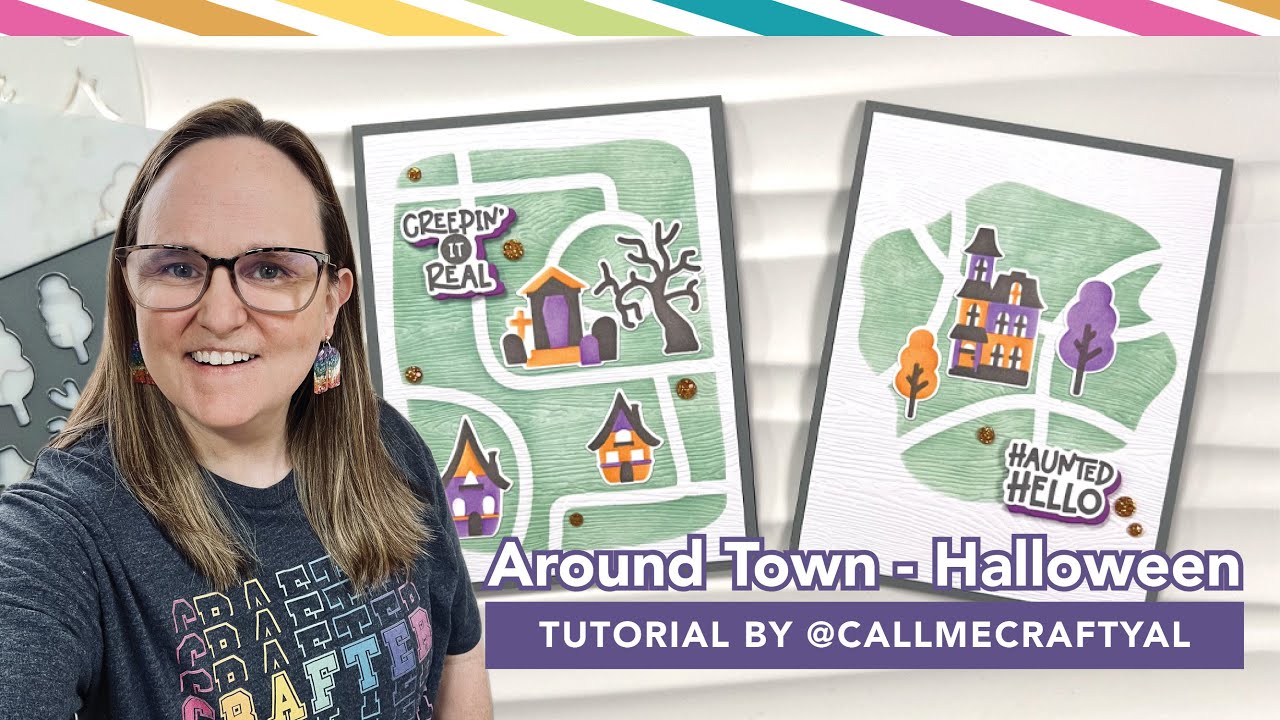 Halloween Cards with Around Town Halloween Collection | @CallMeCraftyAl