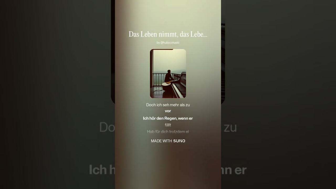 Das Leben nimmt, das Leben gibt #music#new#musik#song #viral #viralvideo#huBocMusic#emotional#charts