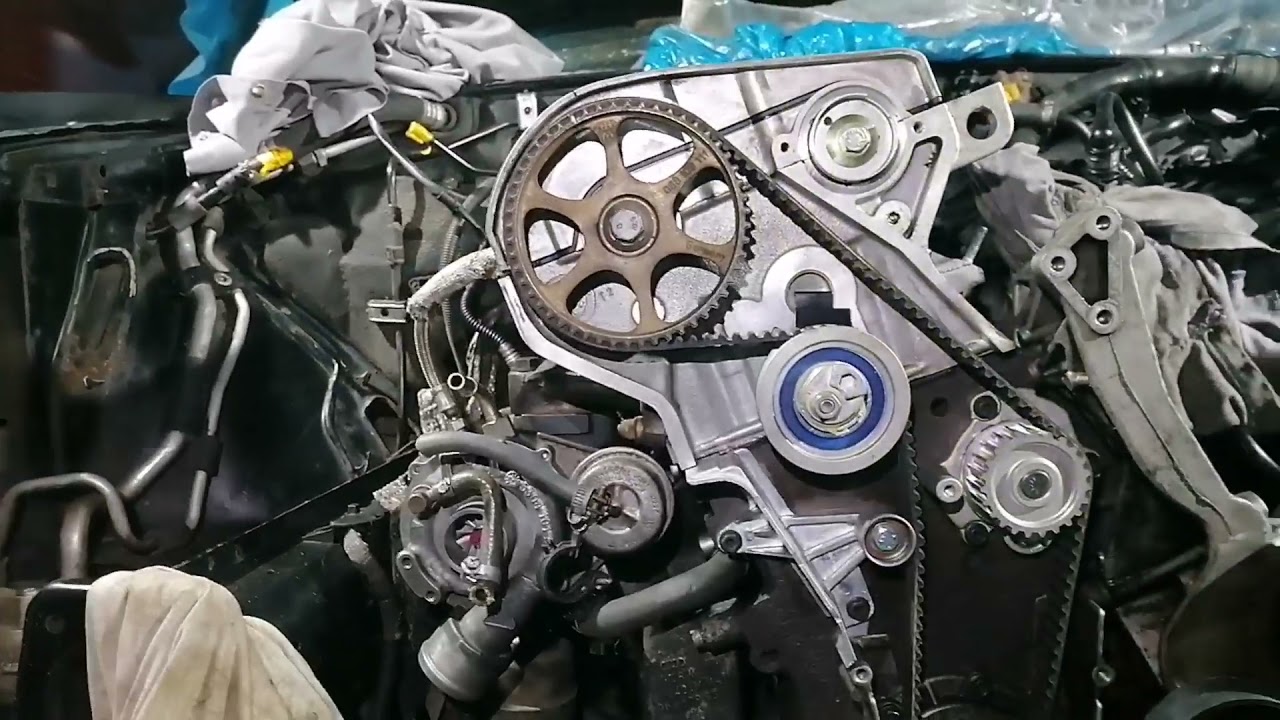 Установка ГРМ на двигателе AMD, AMB, AEB на автомобиле Audi A4, как можно выставить метки ГРМ и...