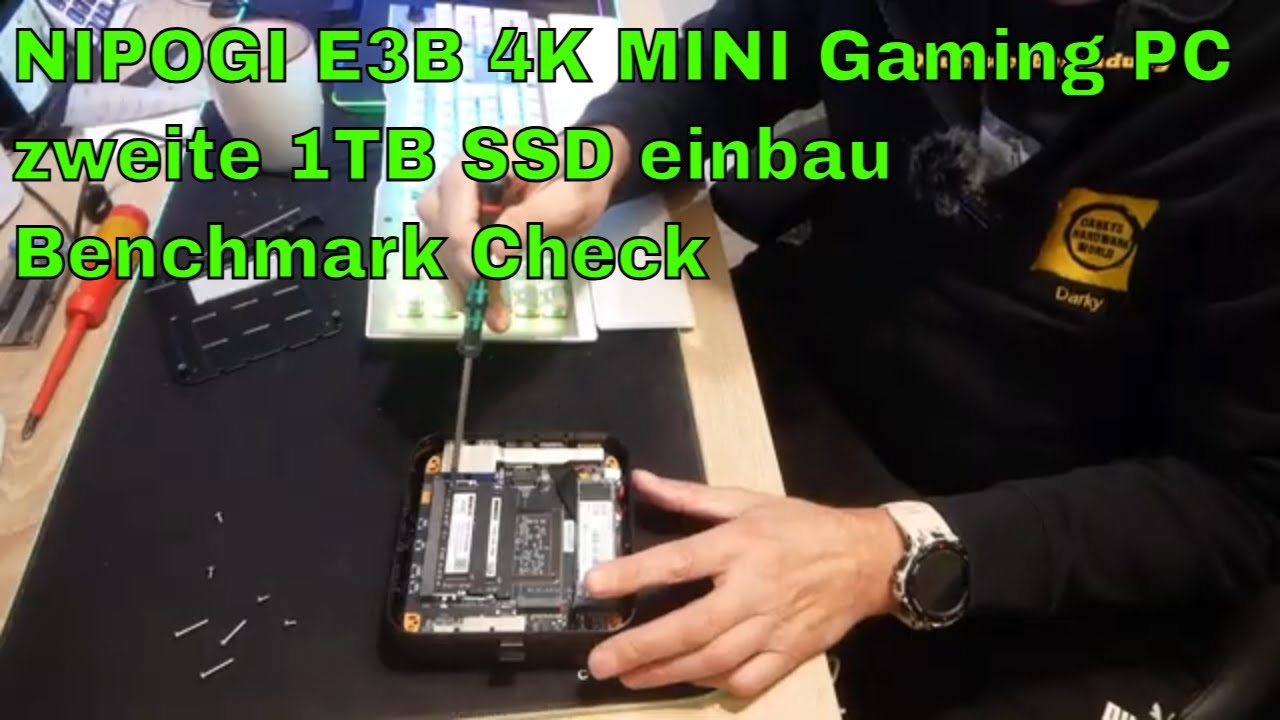NIPOGI E3B 4K MINI Gaming PC zweite 1TB SSD einbau Benchmark Check