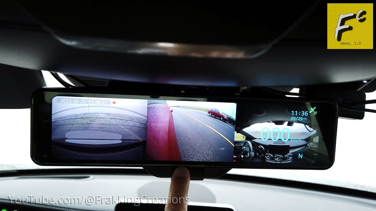 Rear view Mirror dash cam with Side camera & Backup camera - Akeeyo 360 dashcam tested
