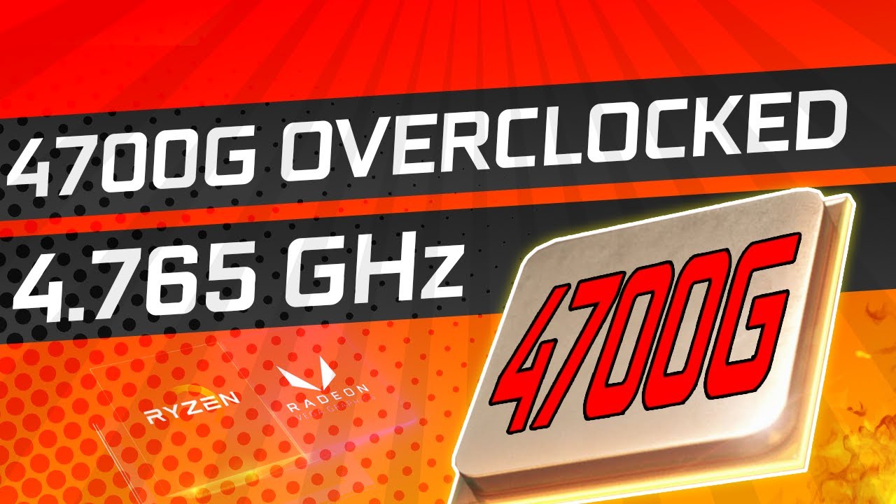AMD 4700G Overclocked to ALL-CORE 4.765Ghz!  APU Pricing Spotted!