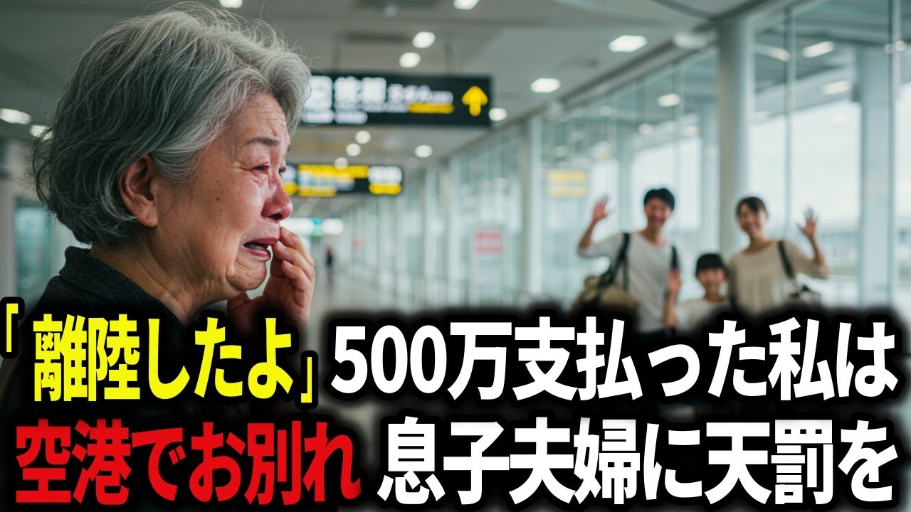 「離陸したよ」500万払ったのに、私は空港で置き去り。息子夫婦に天罰を
