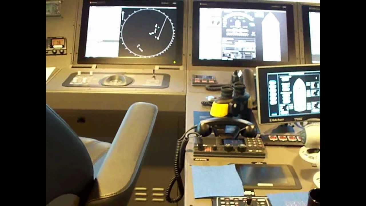The Bridge on one of the New PX121 Ulstein X-Bow Type Ships.wmv