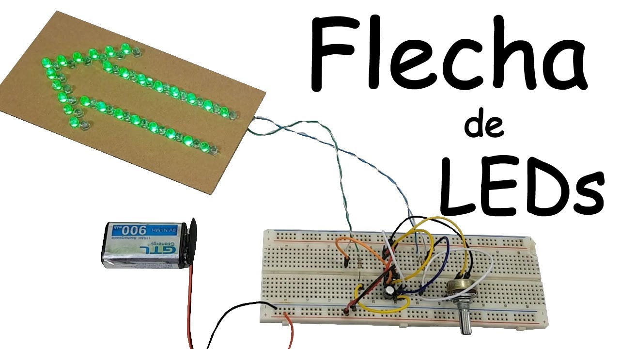 🌟 “Efecto de Movimiento con LEDs en Forma de Flecha” 🔋