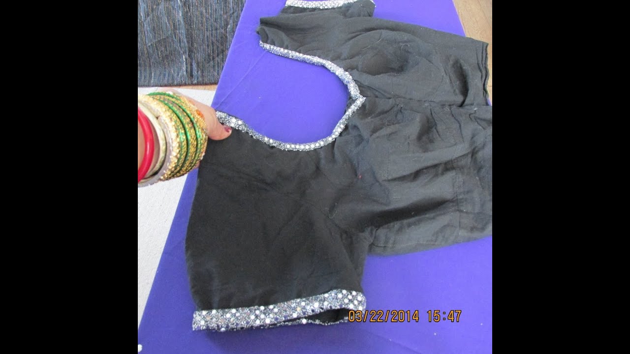 HOW TO PUT LACE ON THE NECK OF A SAREE / BLOUSE AND GIVE IT A DESIGNER LOOK.