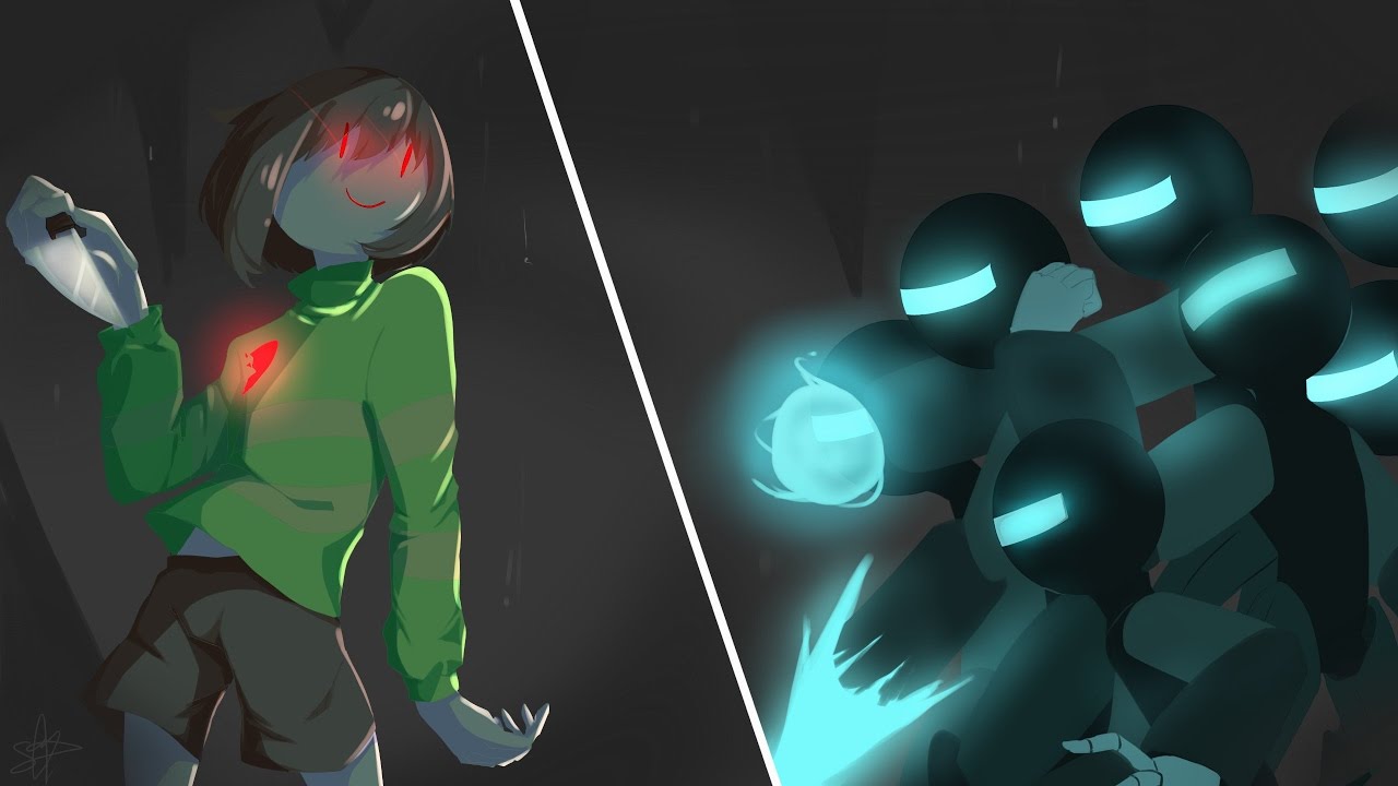 Chara VS Skell's Army - Undertale анимация (Megatale Part-9)