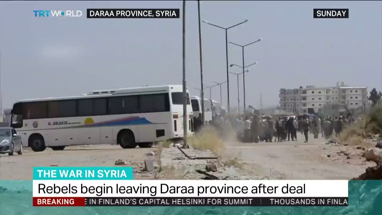 Rebels evacuate Syria's Daraa province