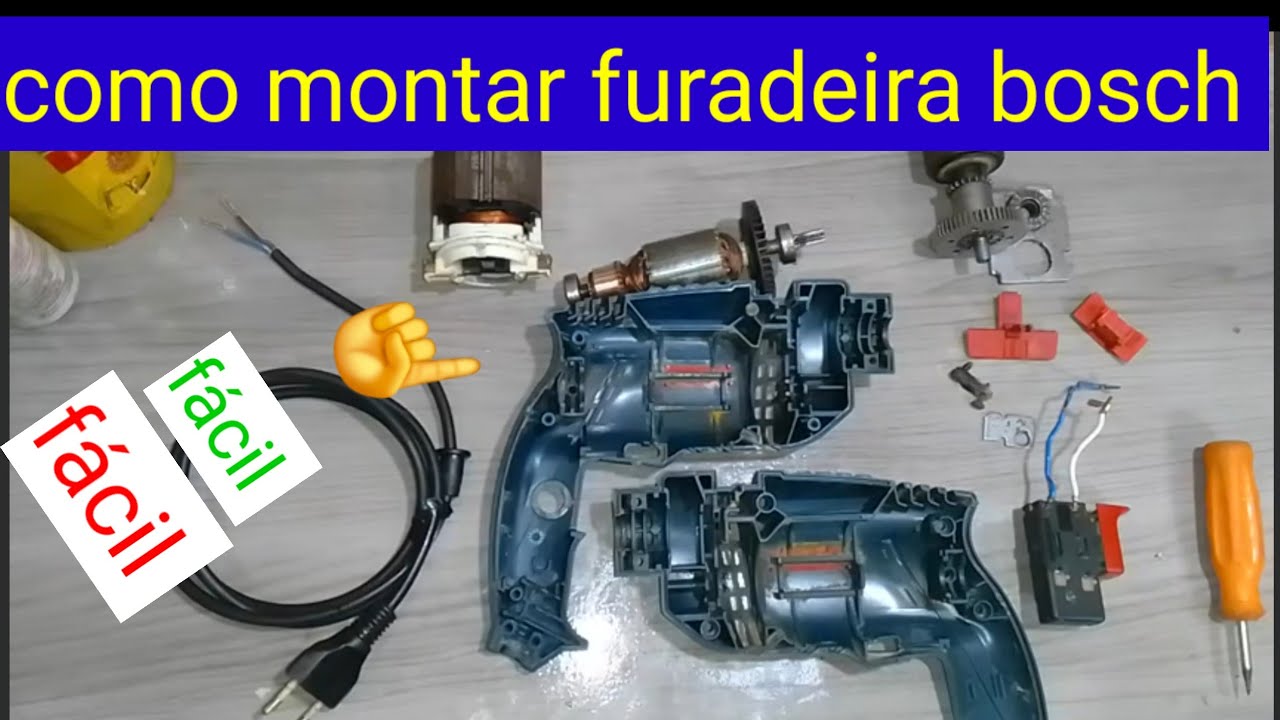 como montar furadeira bosch