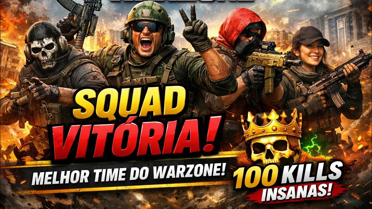 GANHAMOS EM SQUAD NO WARZONE! 🔥🏆 JOGADA INSANA ATÉ O FINAL