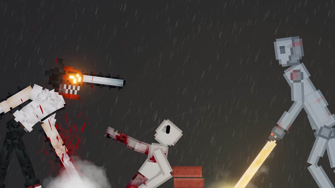 Chainsaw Man Fights People In People Playground [6]