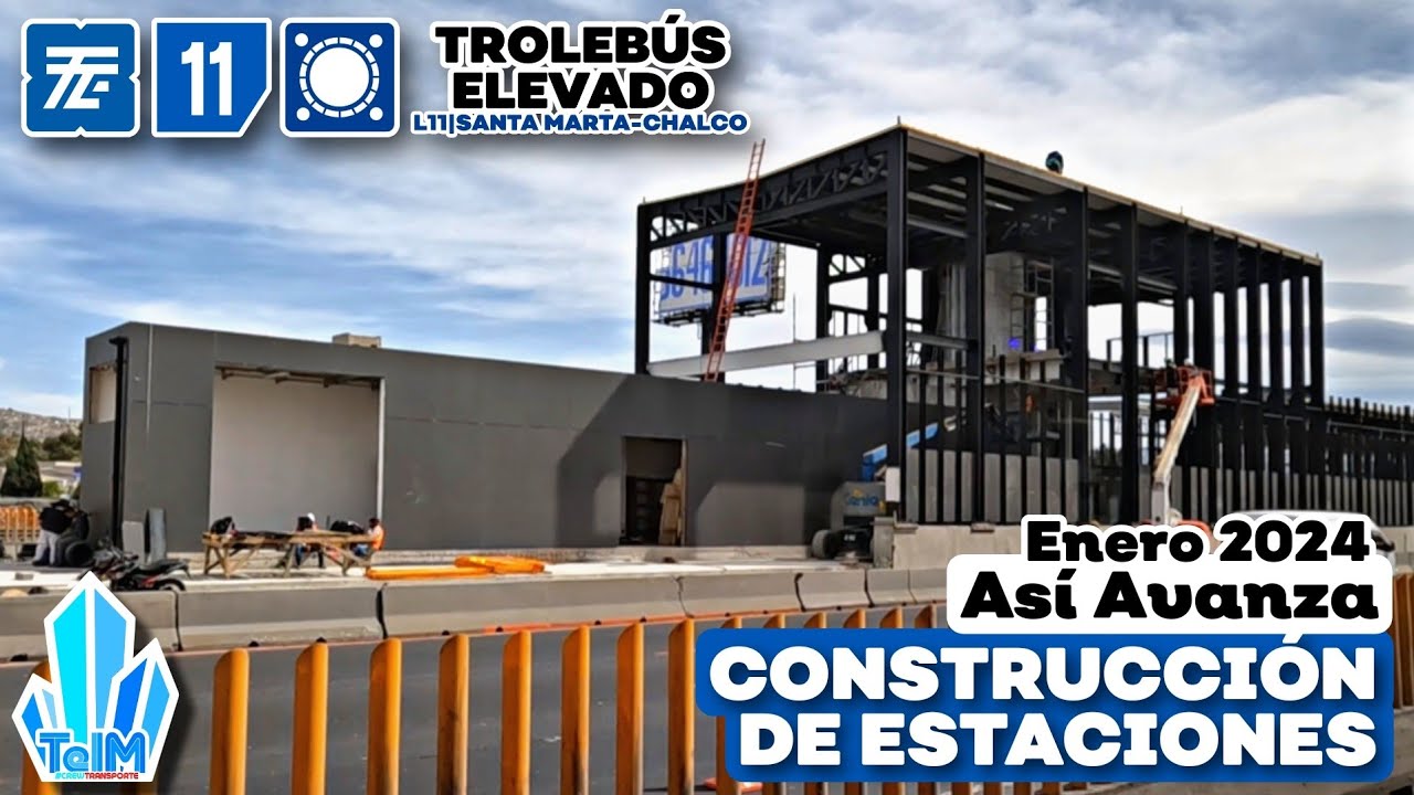 Así va la CONSTRUCCIÓN de las ESTACIONES del TROLEBÚS a CHALCO (Diciembre 2023)
