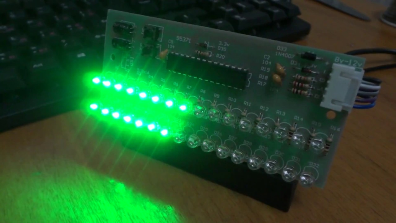 Dual Channel VU Meter with 16 LED