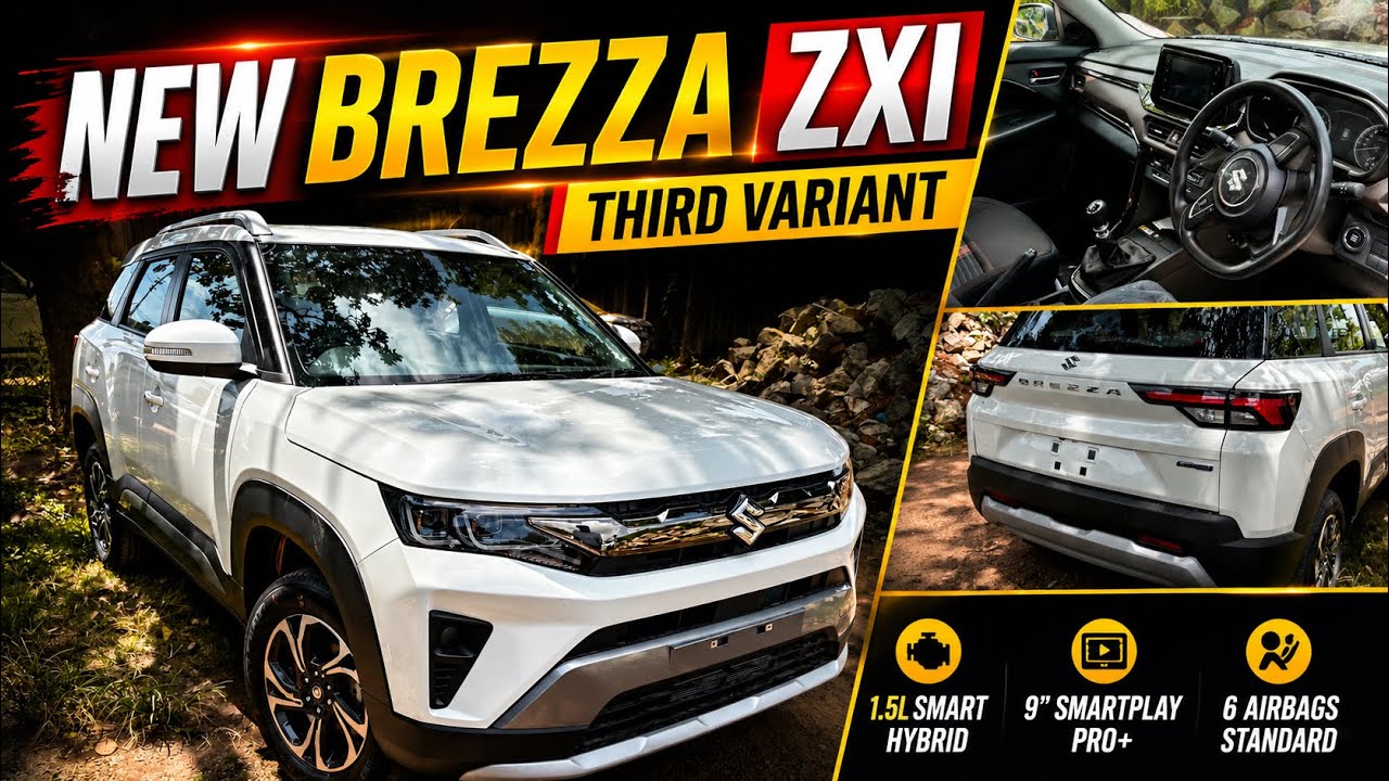 NEW BREZZA ZXI THIRD VARIANT DETAILED REVIEW - ON-ROAD PRICE - FEATURES