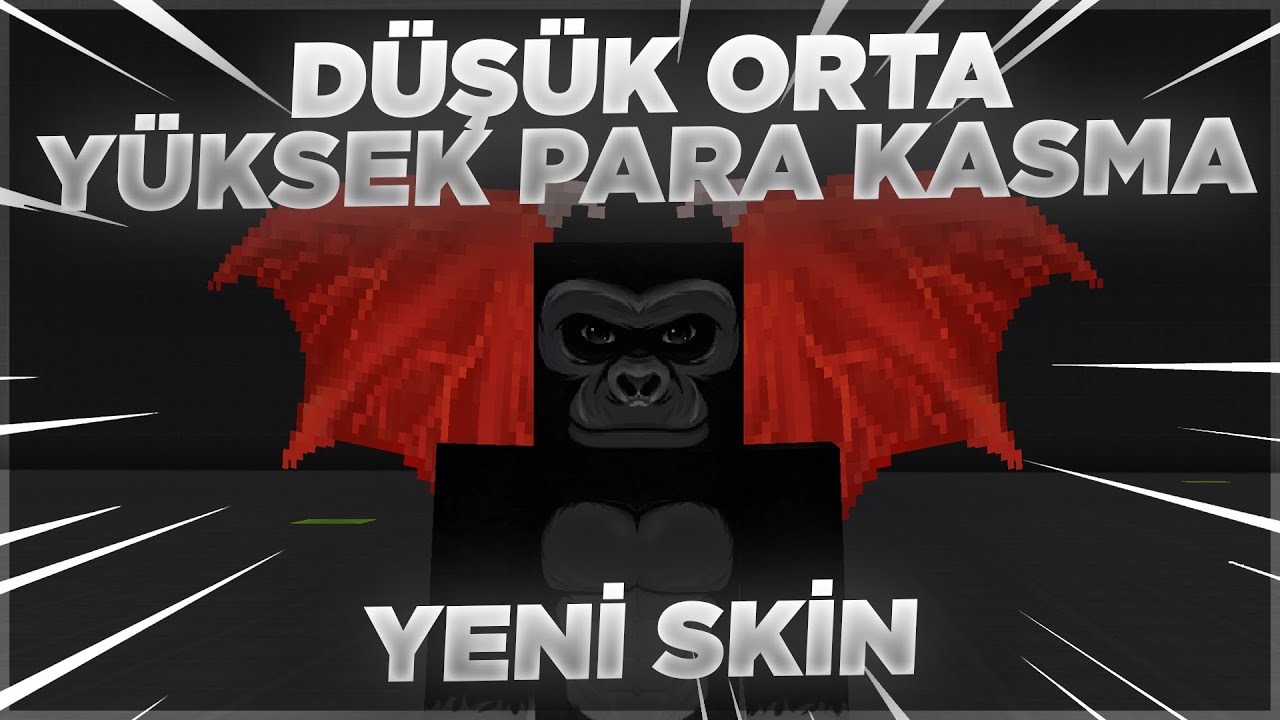 DÜŞÜK ,ORTA VE YÜKSEK PARA KASILMA NASIL OLUR . YENİ GORİL SKİNİM (ÖZEL TASARIM) MİNECRAFT SONOYUNCU