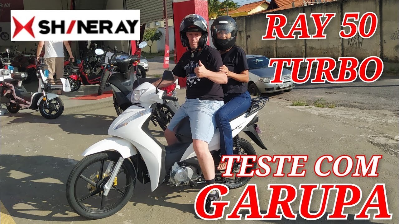 TESTEI a shineray RAY 50 TURBO com GARUPA , será que deu bom ? #shineray #ray50turbo
