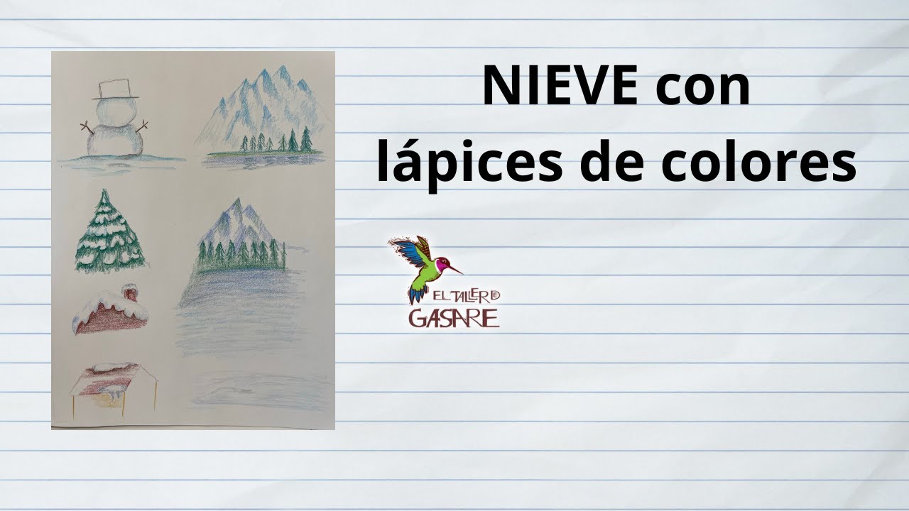 Cómo dibujar nieve con lápices de colores