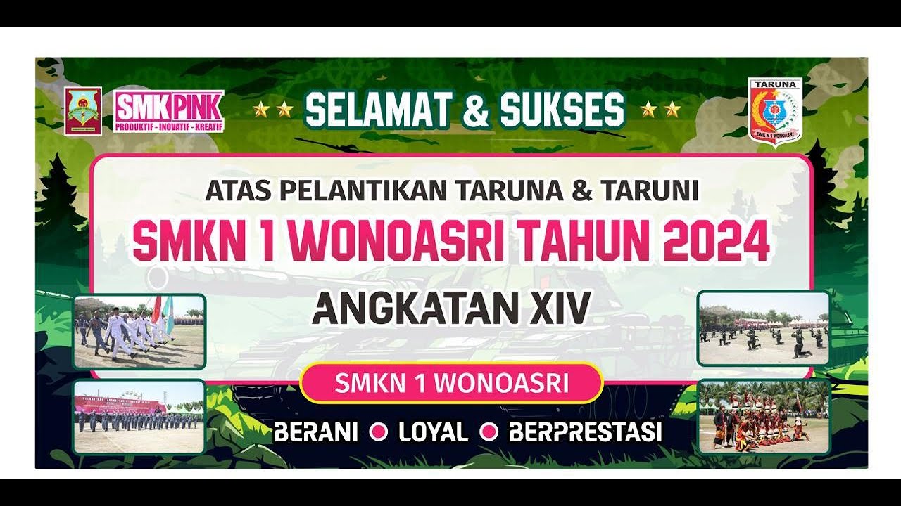 PELANTIKAN TARUNA ANGKATAN XIV SMKN 1 WONOASRI TAHUN 2024