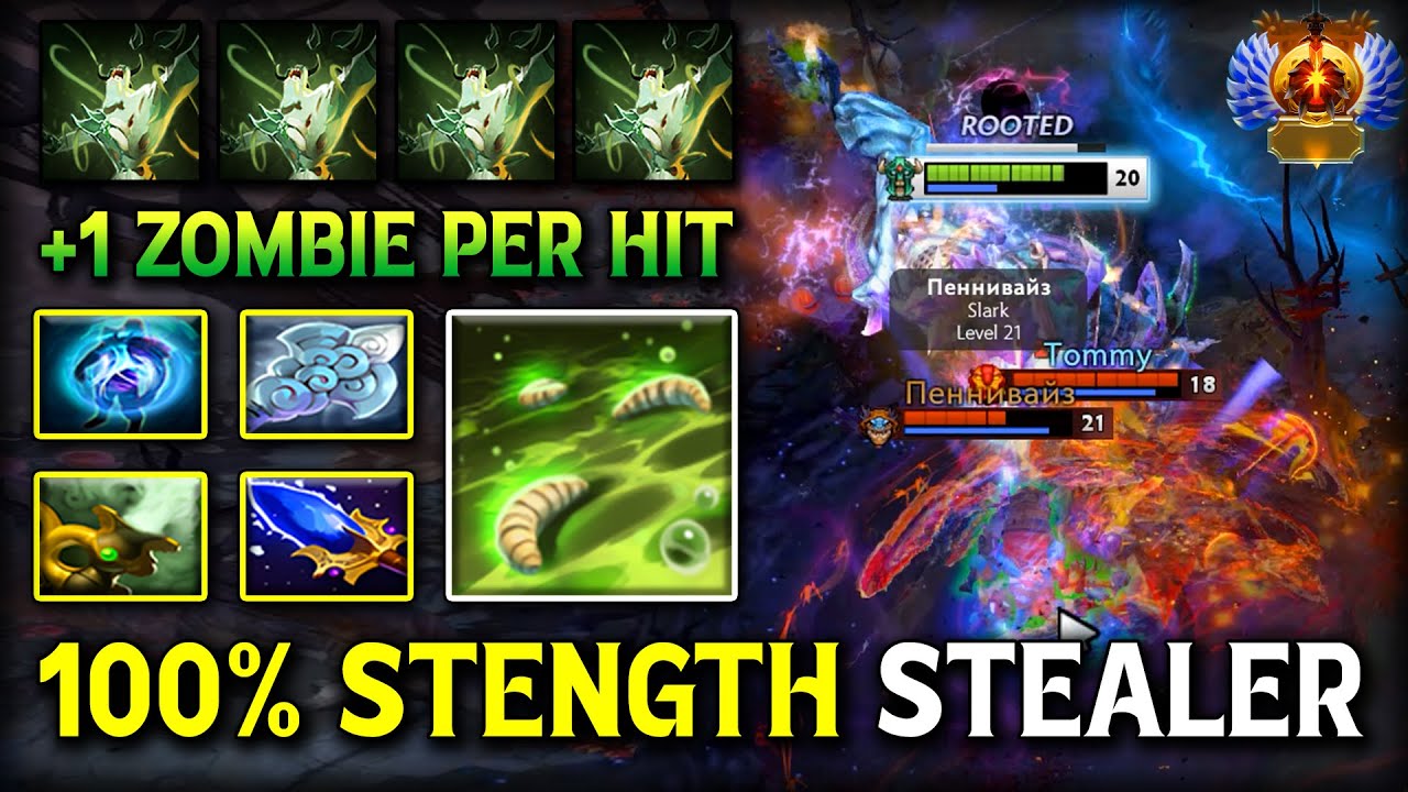 100% STRENGTH STEALER Offlane Undying With Aghs Scepter Item IMBA Spawn Zombie Per Hit 7.40c DotA 2
