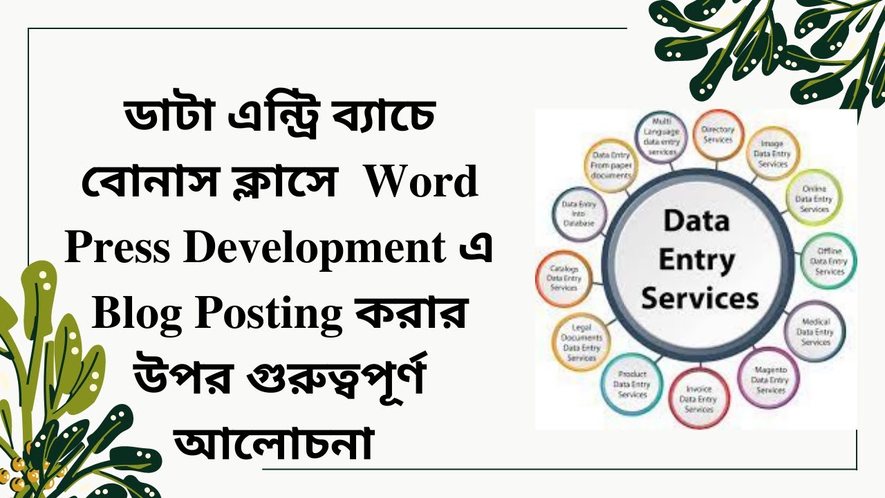 How To do Blog Posting Data Entry In WordPress ওয়ার্ডপ্রেস  ডাটা এন্ট্রি ব্লগ পোস্টিং ক্লাস ভিডিও