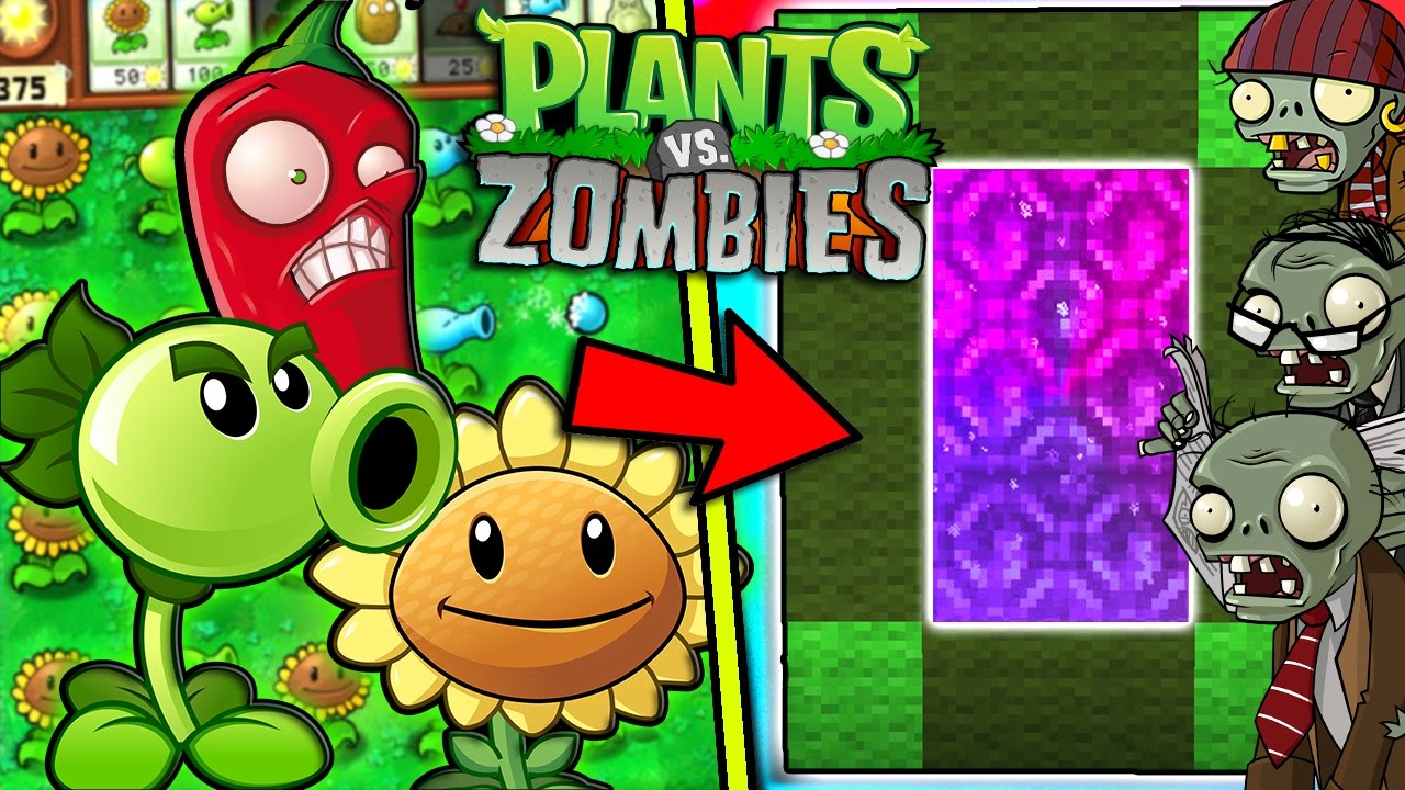 HOW TO MAKE A PORTAL TO THE PLANTS VS ZOMBIES DIMENSION - MINECRAFT PVZ