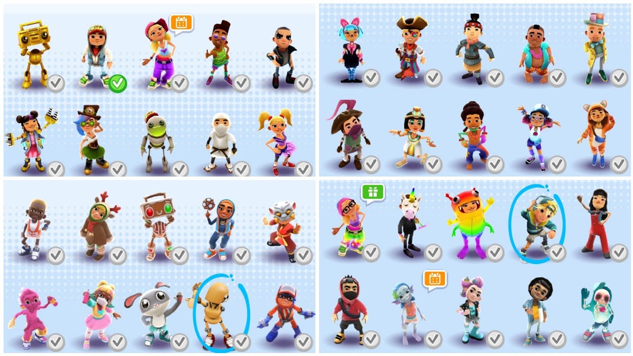 Todos los personajes de Subway Surfers Actualizado - link directo Mefiafire