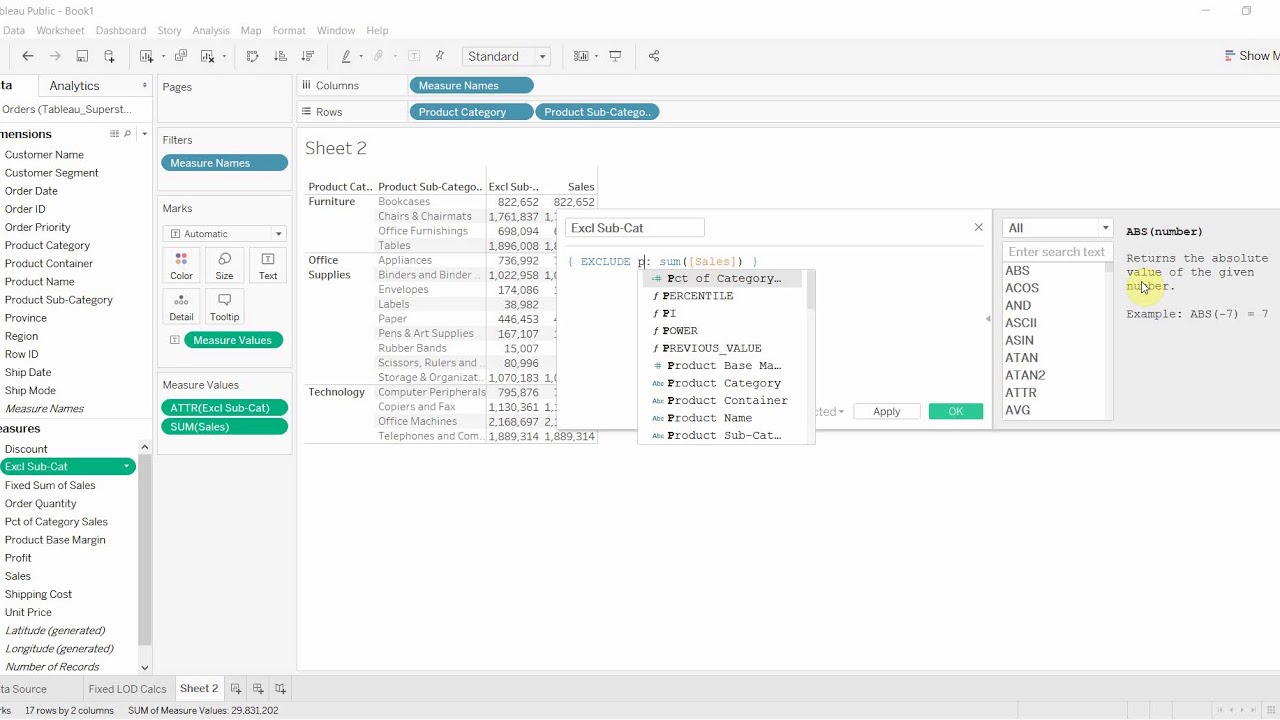 How to Use Exclude Level of Detail Calculations - Tableau in Two Minutes